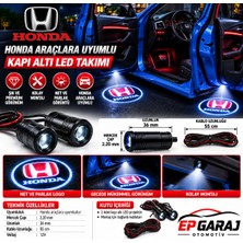 EP Garaj Otomotiv Honda Araçlara Uyumlu Ghost Shadow Lıght – 2 Adet Kapı Altı Logo LED Projektör