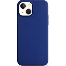 Velvoria iPhone 15 Plus Soft Touch Lansman Silikon Kılıf Lacivert