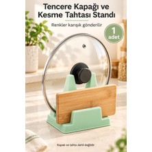 Evgereçlerim Tencere Kapağı Tutucu ve Kesme Tahtası Düzenleyici Mutfak Standı