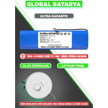 Global Batarya Tefal X-Plorer 75 S Max Uyumlu Akıllı Robot Süpürge Bataryası 14.4V 3500MAH Li-Ion Pil (Ultra Kapasite)