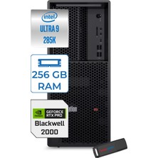 Lenovo Thinkstation P3 Tower Gen 2 Intel Core Ultra 9 285K 256GB Ddr5 2tb SSD 16GB Rtx Pro 2000 Blackwell Windows 11 Home Iş Istasyonu 830HT00B4TRWH31