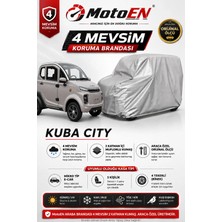 Motoen Kuba City Elektrikli Araba Brandası Gri Micro Oto Branda Su Geçirmez Dört Mevsim Uv Iki Katmanlı Dış Ortam Örtü