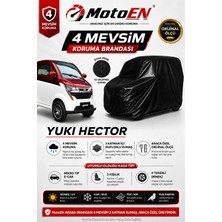 Motoen Yuki Hector 3 Kişilik Elektrikli Micro Araba Brandası Siyah Oto Branda Su Geçirmez Dört Mevsim Uv Iki Katmanlı Dış Ortam Örtü