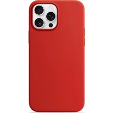 Velvoria iPhone 15 Pro Max Soft Touch Lansman Silikon Kılıf Kırmızı