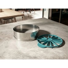 Artizan Mutfak Tabanlı Cheesecake Çemberi 24 cm (H:6 Cm) + Pasta Dilimleyici (10/12 Dilim) Set