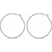 Nuva Atelier Büyük Ince Halka Silver Küpe