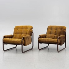 SCY Atlas Retro Lounge Tekli Koltuk Metal Ayaklı Yumuşak Oturum Berjer