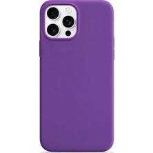Velvoria iPhone 14 Pro Soft Touch Lansman Silikon Kılıf Mor
