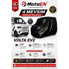 Motoen Volta Ev2 Elektrikli Micro Araba Brandası Siyah Oto Branda Su Geçirmez Dört Mevsim Uv Iki Katmanlı Dış Ortam Örtü