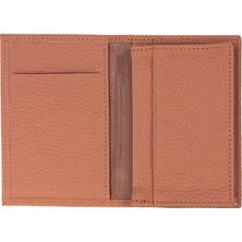 BloominBag Bloomcard Verta Desert Tan Hakiki Deri Dikey Kartlık