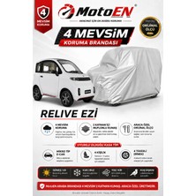 Motoen Rainwoll Ezi Elektrikli Micro Araba Brandası Gri Oto Branda Su Geçirmez Dört Mevsim Uv Iki Katmanlı Dış Ortam Örtü