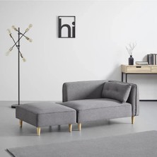 SCY Septentri Modern Puf Tekli Berjer Takımı Montajsız Bench Bank Oturma Odası Kanepe Mini Puflu Koltuk