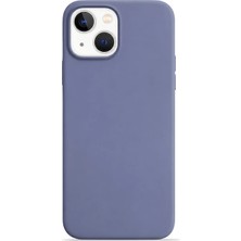 Velvoria iPhone 13 Soft Touch Lansman Silikon Kılıf Lavanta Grisi