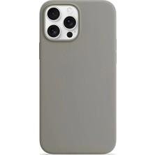 Velvoria iPhone 15 Pro Soft Touch Lansman Silikon Kılıf Gri