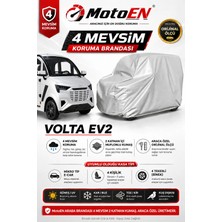 Motoen Volta Ev2 Elektrikli Micro Araba Brandası Gri Oto Branda Su Geçirmez Dört Mevsim Uv Iki Katmanlı Dış Ortam Örtü