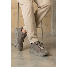 Ziya, Erkek Hakiki Deri Sneaker 1631040ZK2608 Bej