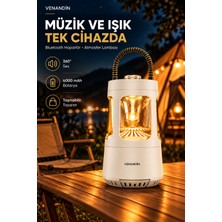 Venandin QD08 Campora Bluetooth Hoparlörlü LED Lamba 10W, 4000 Mah, 230 Lümen