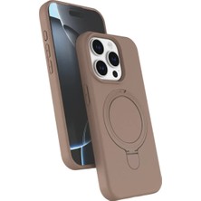 Aslanoğlu Store Apple Iphone 15 Pro Max Regal Magsafe Standlı Kapak - Çöl Titanyum