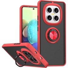 Aslanoğlu Store Xiaomi Redmi Note 15 4g Montreal Yüzüklü Silikon Kapak - Kırmızı