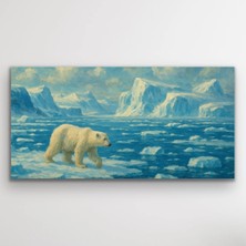 Bezos Yalnız Kutup Ayısı Kanvas Tablo 60X120CM