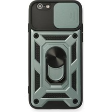 Aslanoğlu Store Apple Iphone 6 Kılıf Pars Lens Yüzüklü Silikon - Yeşil