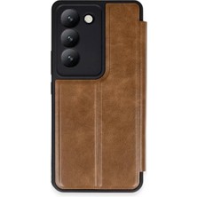 Aslanoğlu Store Vivo V30 Lite 4g Kılıf Flip Cover - Taba