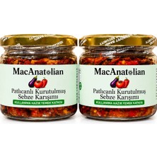 MacAnatolian Patlıcanlı Kurutulmuş Sebze Karışımı / Kullanıma Hazır Yemek Katkısı, Avantajlı Paket 2X200 Gr. (Acılı-Acısız)