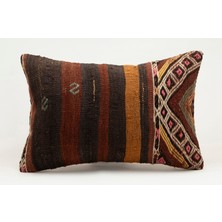 Kilim Wholesale El Yapımı Kilimden Yapılmış Vintage Kırlent Kılıfı, Yün, 40X60 cm