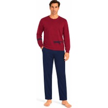 Pijapia %100 Pamuk Uzun Kol Erkek Pijama Takım 4008