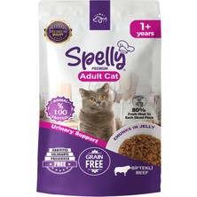 Spelly Yetişkin Kedi Yaş Maması Biftekli 85 gr x 24 Adet