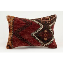 Kilim Wholesale El Yapımı Kilimden Yapılmış Vintage Kırlent Kılıfı, Yün, 40X60 cm