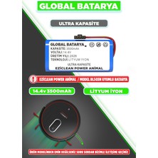 Global Batarya Eziclean Animal Power Uyumlu Robot Süpürge Bataryası 14.4V 3500MAH Li-Ion Pil (Ultra Kapasite)