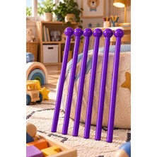 Midex ORF-TFK-23PRP 3X Mor Çocuk Davulu Tokmağı 23 cm Ritim Çubuğu Örf Aleti (Karbon Fiber)