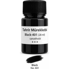 Sanathobi Tahrir Black Sır Altı Çini Seramik Boyası, Üstün Kalite, Çini Boyası Siyah, Kontür Çizgi 401-28ML