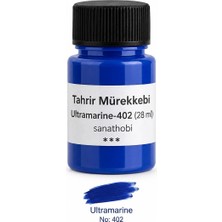 Sanathobi Tahrir Ultramarine Sır Altı Çini Seramik Boyası, Üstün Kalite, Çini Boyası, Kontür Çizgi 402-28ML