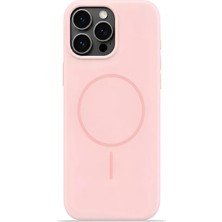 Velvoria iPhone 14 Pro Max Mag Core Akıllı Magsafe Animasyonlu Silikon Kılıf Açık Pembe