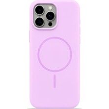 Velvoria iPhone 14 Pro Max Mag Core Akıllı Magsafe Animasyonlu Silikon Kılıf Lila