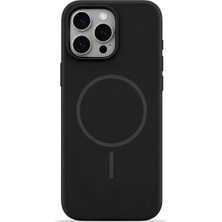 Velvoria iPhone 16 Pro Mag Core Akıllı Magsafe Animasyonlu Silikon Kılıf Siyah