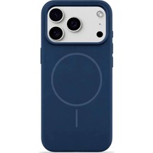 Velvoria iPhone 17 Pro Max Mag Core Akıllı Magsafe Animasyonlu Silikon Kılıf Lacivert