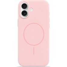 Velvoria iPhone 17 Mag Core Akıllı Magsafe Animasyonlu Silikon Kılıf Açık Pembe