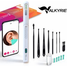 Valkyrie Valkyrie Kameralı Kulak Temizleme Cihazı Wi-Fi Hd Kamera LED Işıklı Type-C Şarjlı 8 Parça Set