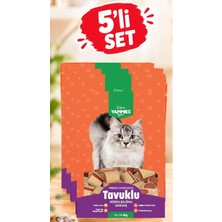 Kiwi Pets KYCT-50354 Yammies Fırında Kavrulmuş Tavuklu Morina Balığına Sarılmış Kedi Ödül Maması  80 gr 5li Set
