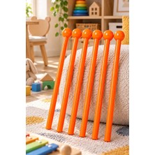 Midex ORF-TFK-23OR 3X Turuncu Çocuk Davulu Tokmağı 23 cm Ritim Çubuğu Örf Aleti (Karbon Fiber)