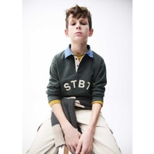 Mayoral Erkek Çocuk Nakışlı Sweatshirt 10-16 Yaş Yeşil