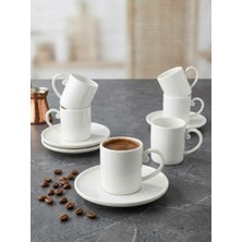 Aryıldız Semazen Sade 6 Kişilik Kahve Fincan Takımı - 80 ml