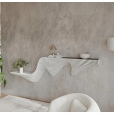 KC-075 Dalgalı Ahşap Duvar Rafı – 3D Modern Duvar Dekoru Tasarım - Parametrik
