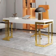 KC-0244 Tasarım Metal Ayaklı Çalışma Masası, Dikdörtgen Ofis Masası