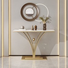 DRS-056 Modern Dikdörtgen Konsol Masa Mdf Metal Ayaklı