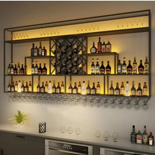 KC-0258 Modern Metal Duvara Monte Şarap Rafı Cafe, Bar Şaraplık