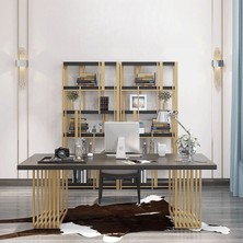 KC-0247 Dikdörtgen Mdf Çalışma Masası, Metal Ayaklı Ofis Masası